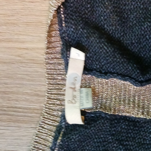 Boden Large Womens Blue Silver V-Neck Sweater - Picture 2 of 10